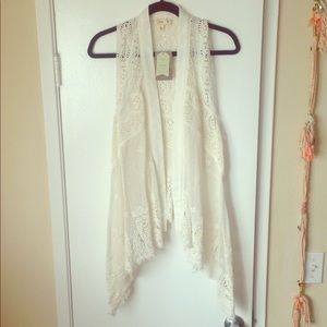 Anthropologie lace vest